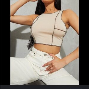 TopShop woman’s cropped ribbed tank - XS NWT